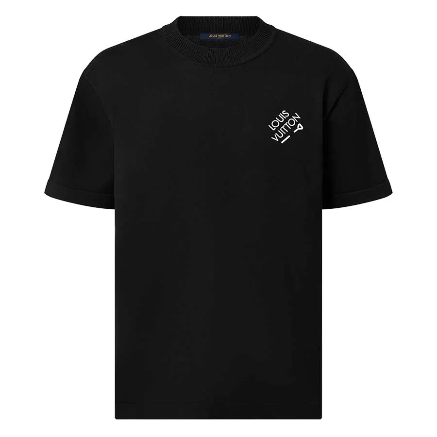 Áo Phông Nam Louis Vuitton LV Signature Short-Sleeved 1AATXF Tshirt Màu Đen Size XS